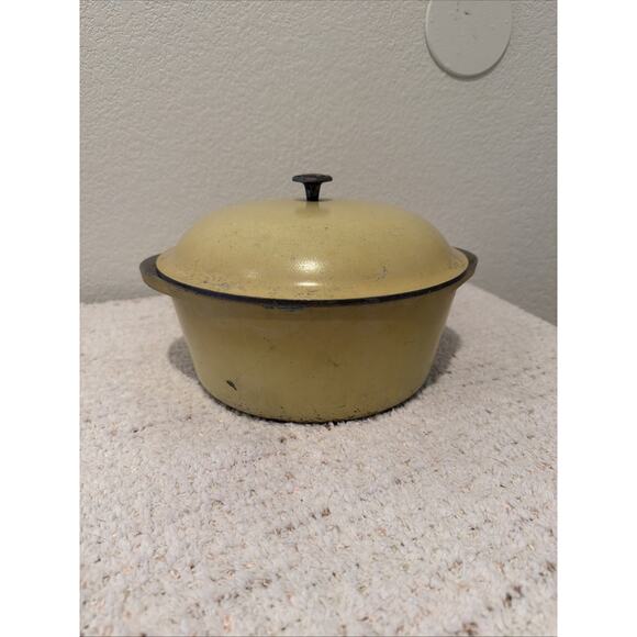 Vintage CLUB Yellow Gold Cast Aluminum 7 Quart Dutch Oven Stock Pot With Lid - Picture 3 of 7